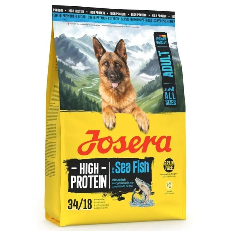 Josera High Protein Adult Sea Fish sausā suņu barība aktīviem suņiem bezgraudu 3 kg